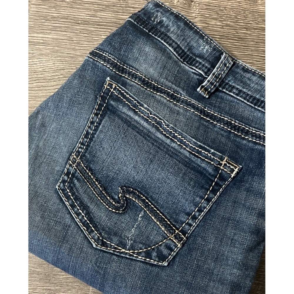 Silver Jeans‎ Girlfriend High Rise Medium Wash Tapered Jeans SZ 20/29 (40x32)
